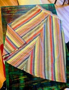 Anthropologie Maeve Chevron Knit Midi Skirt S Large, With Lining, Xlnt Condition - Picture 1 of 11