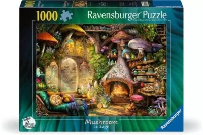 Ravensburger Mushroom Cottage 1000 Pc Puzzle by Aimee Stewart - NEW - Ships FREE - Image 1 of 2