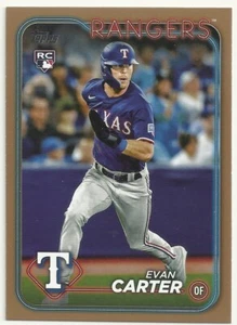 2024 TOPPS BASEBALL - EVAN CARTER - GOLD PARALLEL - #280 - RANGERS ROOKIE - Bild 1 von 2