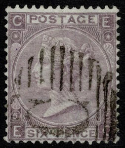 1865 GB Used Abroad Constantinople 'C' 6d Lilac SG97/Z99 Pl 5 EC VFU Cat.£140.00 - Picture 1 of 1