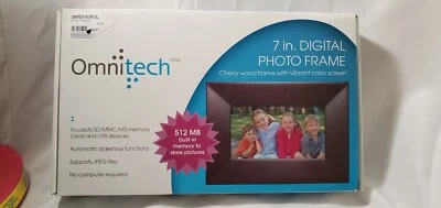 Omnitech 7 in digital photo frame 512MB built-in memory - Image 1 of 4