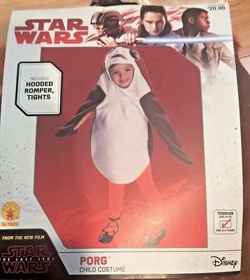 NOVO Fantasia Star Wars Porg para Halloween - Criança TAMANHO 2T-3T Últimos Jedi Disney - Imagem 1 de 4