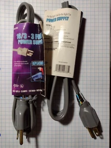 16/3, 3 Foot (3') Power Cord, 3 prong - Picture 1 of 1