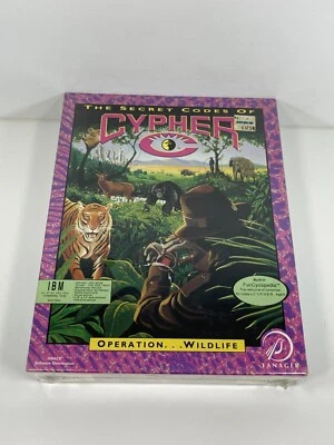 PC Big Box Secret Codes of Cypher Operation Wildlife Sealed IBM PC Tanager 1991 - Image 1 of 4