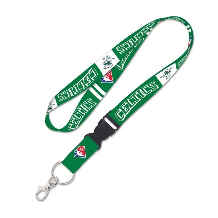BOSTON CELTICS CITY EDITION LANYARD KEYCHAIN DETACHABLE BUCKLE NBA LICENSED - Image 1 of 1