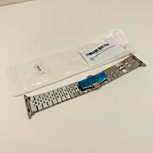 Baozai Stainless Steel Band for Apple Watch 42mm 44mm 45mm 49mm Silver - Photo 1 sur 3