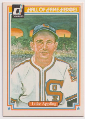 1983 Donruss Hall Of Fame Heroes #8 Luke Appling Chicago White Sox HOF - Image 1 of 2