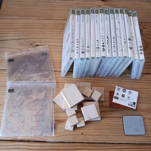 Stampin Up Stamp Sets Lot Of 14 Complete Sets Very Clean Most Unused + Extras - Picture 1 of 19