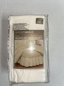 Smoothweave Bed Skirt Ruffled Full  - 14 in Drop - Ivory