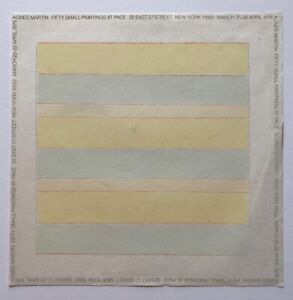rare AGNES MARTIN lithograph 1978 FIFTY SMALL PAINTINGS pace lewitt judd rothko
