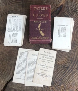 Antique Victorian Beazeley Tables of curves surveying cards engineering math's - Picture 1 of 11