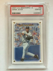2007 Upper Deck Masterpieces DEREK JETER #30 PSA 10 - GEM MINT - Picture 1 of 2