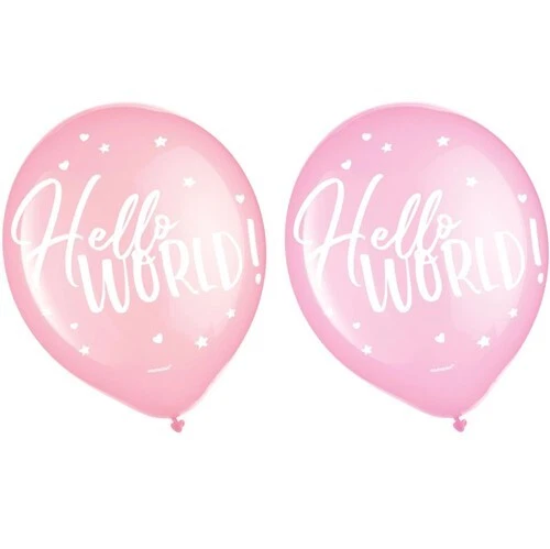 Oh Baby Girl 12 pulgadas globos de látex 15 por paquete de decoraciones de baby shower para niñas Foto 1 de 1