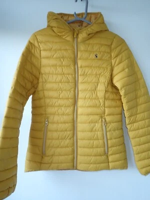 Joules Mustard Snug Packable Hooded Quilted Jacket Excellent Condition Size UK 8 — 第 1/4 张图片