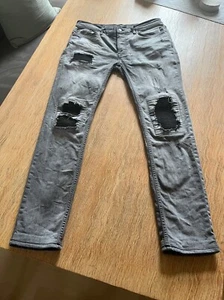 TIGHA Biker-Jeans, "Clyde" Gr. 33 / 34 (auf 32 gekürzt), grau, top - Bild 1 von 7