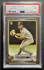2022 Topps Update #US327 CJ Abrams Rookie Debut Gold #'d /2022 PSA 9 Mint Padres