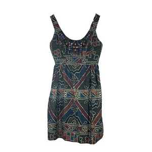 Anthropologie Anna Sui Tesserae Mosaic Beaded Dress Sz 4 - Picture 1 of 11