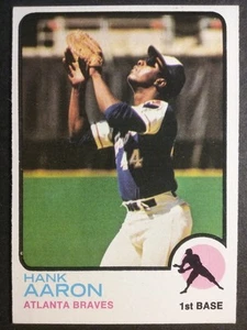 1973 TOPPS BASEBALL #100 HANK AARON BRAVES EX-MT++ - Picture 1 of 3