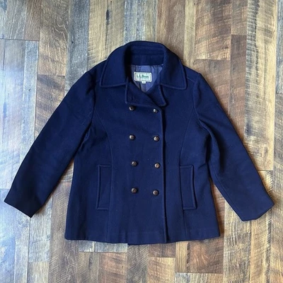 L.L. Bean Women's Medium Navy Peacoat - Image 1 of 4