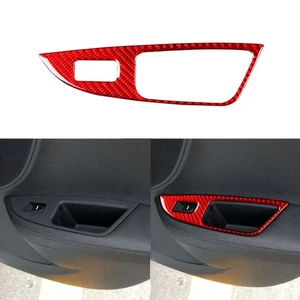 Red Carbon Fiber Rear Window Lift Switch Panel Cover For Hyundai Veloster 12-17 - Picture 1 of 14
