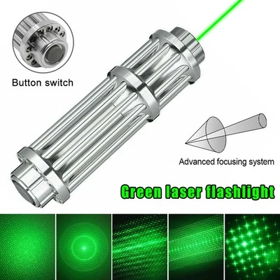 8000 meter 532nm Green Pointer Pen Visible Beam Light Zoom Focus Lazer