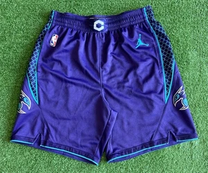 Pantalones Cortos de Baloncesto Charlotte Hornets NBA Jordan Talla Grande Auténticos Púrpura Hombres - Imagen 1 de 6