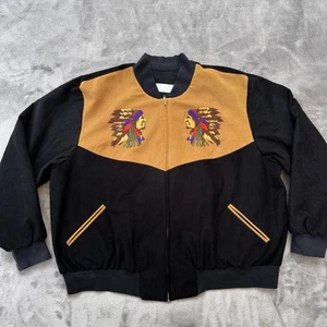 Vintage A.C. Sport Jacket Womens 20W Black Embroidered Chief Western 90s USA - Picture 1 of 11