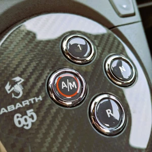 MTA AUTOMATIC GEARBOX BUTTONS COVER UP STICKERS FOR FIAT ABARTH 500 595 695 - Picture 1 of 20