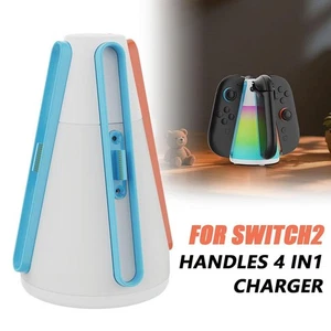 4-in-1 Ladestation für Switch2 Links Rechts Controller mit RGB Beleuchtung - NEU. - Bild 1 von 6