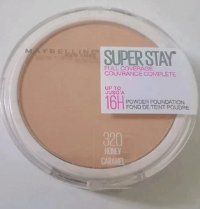New Maybelline Super Stay 16H Full Coverage Powder Foundation 320 Honey Caramel - Picture 1 of 2