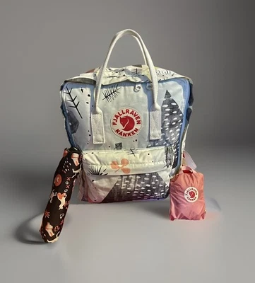 Fjällräven Kånken Art  +  KNIRPS Schirm +  Regenschutz Kånken  - Bild 1 von 4