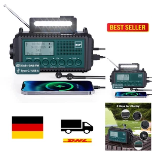 DAB+ Radio mit USB-Ladefunktion | Solar-Kurbel | SOS-Alarm - Bild 1 von 7