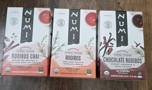 Numi Organic Rooibos Chai, Mellow South, Choc Rooibos Tea - 3 Box Assortment  - Picture 1 of 6