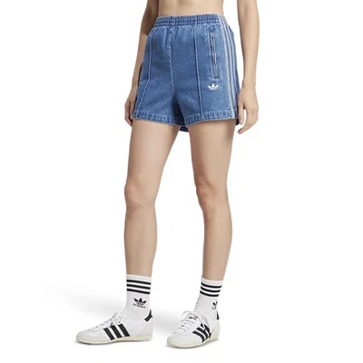 JD2562 Adidas Originals adicolor 3-Stripes Denim Shorts Women's - Image 1 of 4