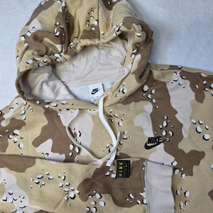 Nike Chocolate Chip Desert Camo Cropped Hoodie Sweat Shirt DZ3119-258 Women XL - Picture 1 of 12