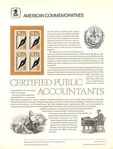 #295 22c CPAs #2361 USPS Commemorative Stamp Panel - Picture 1 of 1
