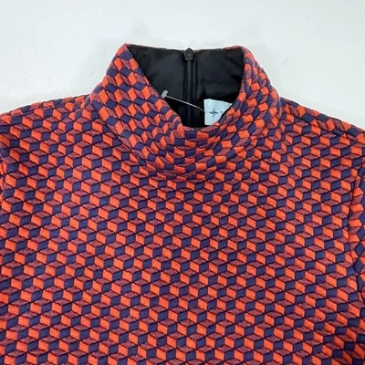 Tuckernuck The Mod Ellie Dress Thick Knit Cotton Retro Preppy Mini Brown Blue XS - Image 1 of 4