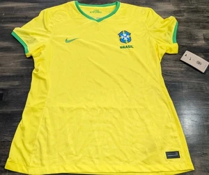 Women's Brasil Stadium Home Nike Dri-FIT Yellow Soccer Jersey DR3989-740 Size XL - Picture 1 of 13