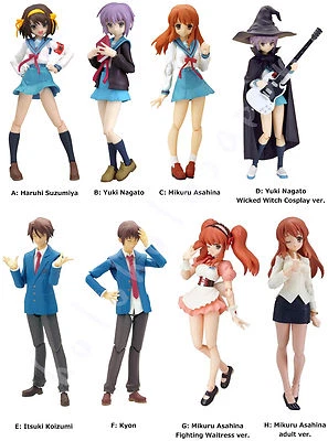 Figura de acción de personajes de la serie Haruhi Suzumiya de anime figma genuina de Japón Foto 1 de 2