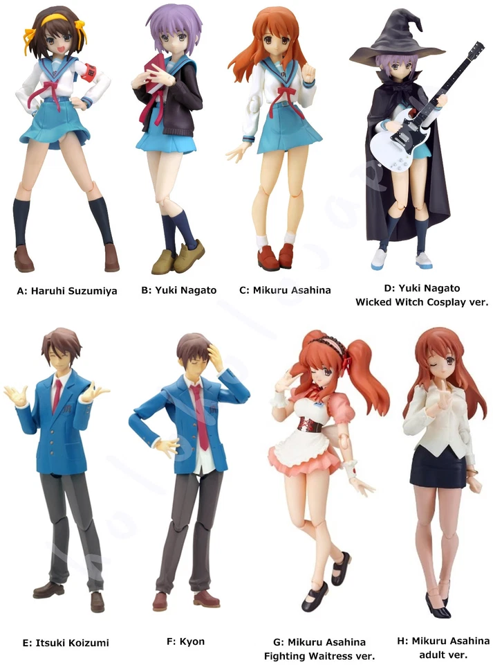 Figura de acción de personajes de la serie Haruhi Suzumiya de anime figma genuina de Japón Foto 1 de 2