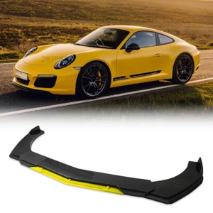 Parachoques delantero divisor de alerón labial fibra de carbono + amarillo para Porsche 911 Carrera GT - Imagen 1 de 12