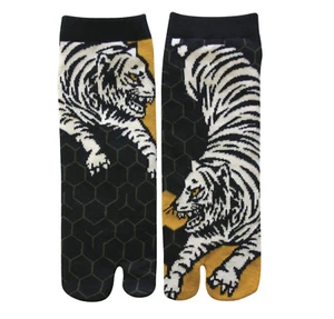 JAPANESE tabi split toe sneaker socks flip flop TIGER Samurai Tora 25-27cm 208.1 - Picture 1 of 4