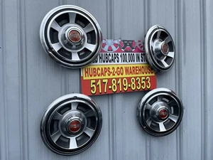 1969-70 Pontiac Grand Prix Lemans Firebird Hubcaps 14” Mint Set4 Oem Convertible - Picture 1 of 7