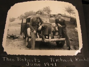 ANTIQUE PHOTO ALBUM PHOTOGRAPHS WWII MILITARY OFFICERS PLANES FAMILY NH MOUNTAIN - Picture 1 of 18