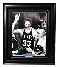 Larry Bird Signed Framed Celtics 16x20 w/ Auerbach Cigar Autograph Fanatics COA