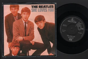 7" BEATLES SHE LOVES YOU / I'LL GET YOU 1983 UK REISSUE PARLOPHONE R 5055 EX/EX - Picture 1 of 1