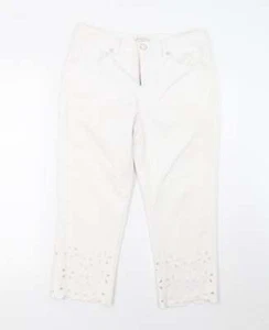 Kaleidoscope Womens White Cotton Blend Straight Jeans Size 12 L24 - Picture 1 of 12