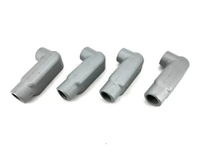 Lote de 4 nuevos cuerpos de salida de conducto Appleton LL37 1" Grayloy FM7 - Imagen 1 de 5