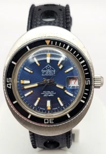 Seltene Mondaine Swiss All Stainless Herren Taucher 20 ATM Automatik Uhr läuft 39mm - Bild 1 von 10