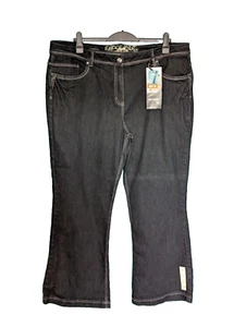 Womens New Blue Denim Stretch Bootcut Leg Jeans UK Plus Size 20 22 24 'M26 - Picture 1 of 1